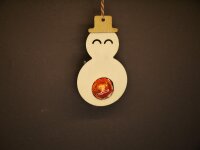 Holz-Anhänger zum Befüllen mit Kugel (Rentier, Schneemann, Tannenbaum)