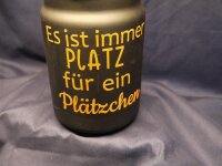 Vorratsglas mit Spruch
