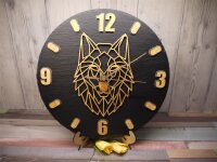 Schiefer Uhr Wolfskopf