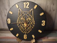 Schiefer Uhr Wolfskopf