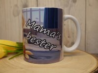Individuell bedruckte Tasse Comic mit Golden Retriever
