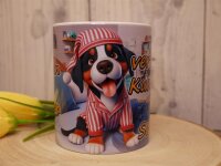 Schweizer Sennenhund Lächeln am Morgen