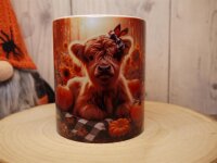 Highland Cow karierte Decke