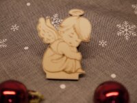 „Engel im Himmel“ – Gedenk-Aufsteller aus Holz mit Teelicht | Erinnerung an Verstorbene | Personalisiertes Trauergeschenk