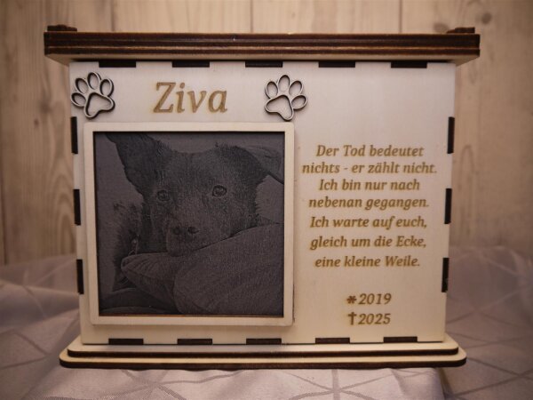 Personalisierte Tierurne