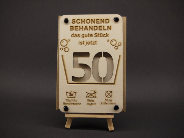 Geldgeschenk Holzkarte – runder Geburtstag & Jubiläum