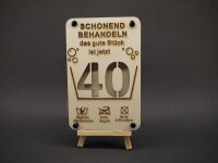 Geldgeschenk Holzkarte – runder Geburtstag & Jubiläum