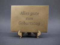 Holzkarte zum Geburtstag mit Geldhalter & Wunschgravur