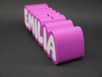 Personalisierte 3D-Spardose mit Namen – Zweifarbiges Design aus PLA – Individuelles Geldgeschenk für Kinder & Erwachsene