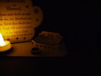 Personalisiertes Gedenklicht "Weihnachten im Himmel" – Holz Kerzenhalter für Hund oder Katze