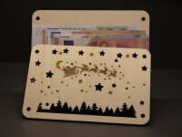 Holz-Geschenkkarten zu Weihnachten