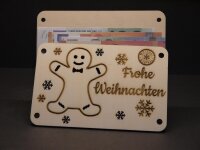 Holz-Geschenkkarten zu Weihnachten