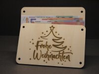Holz-Geschenkkarten zu Weihnachten