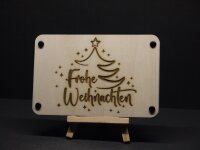 Holz-Geschenkkarten zu Weihnachten