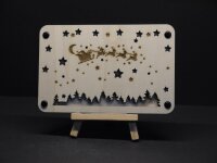 Holz-Geschenkkarten zu Weihnachten