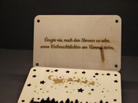 Holz-Geschenkkarten zu Weihnachten
