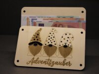 Holz-Geschenkkarten zu Weihnachten