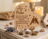 Personalisierbares Holzherz mit Gravur l Geschenk...