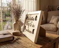 Holz-Geldgeschenk im Rahmen – „Der schönste Weg ist der gemeinsame“ – Ideal zur Hochzeit & Verlobung