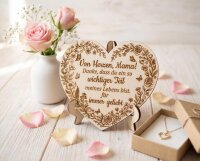 Holzherz "Von Herzen, Mama"