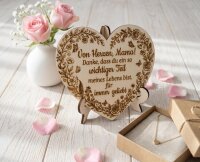 Holzherz "Von Herzen, Mama"