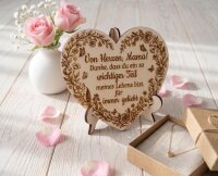 Holzherz "Von Herzen, Mama"