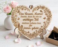 Holzherz "Von Herzen, Mama"