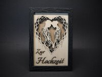 Geldgeschenk Hochzeit Holzbild ❤️ Fotorahmen...