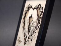 Geldgeschenk Hochzeit Holzbild ❤️ Fotorahmen Scherenschnitt Paar | Kreatives Hochzeitsgeschenk Baum Herz, Gutschein verpacken, 2 Farben