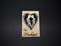 Geldgeschenk Hochzeit Holzbild ❤️ Fotorahmen Scherenschnitt Paar | Kreatives Hochzeitsgeschenk Baum Herz, Gutschein verpacken, 2 Farben