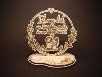 Geschenk für Lieblingsmensch | Holz Deko Schild Spruch | Ich mag dich ein bisschen mehr | Partner Geschenk Jahrestag Valentinstag Deko zum Hängen Aufsteller Magnet