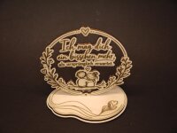 Geschenk für Lieblingsmensch | Holz Deko Schild Spruch | Ich mag dich ein bisschen mehr | Partner Geschenk Jahrestag Valentinstag Deko zum Hängen Aufsteller Magnet