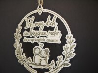Geschenk für Lieblingsmensch | Holz Deko Schild Spruch | Ich mag dich ein bisschen mehr | Partner Geschenk Jahrestag Valentinstag Deko zum Hängen Aufsteller Magnet