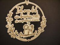 Geschenk für Lieblingsmensch | Holz Deko Schild Spruch | Ich mag dich ein bisschen mehr | Partner Geschenk Jahrestag Valentinstag Deko zum Hängen Aufsteller Magnet