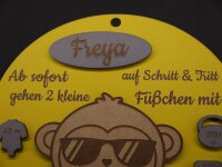 Geburtstafel Affe