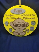 Geburtstafel Affe
